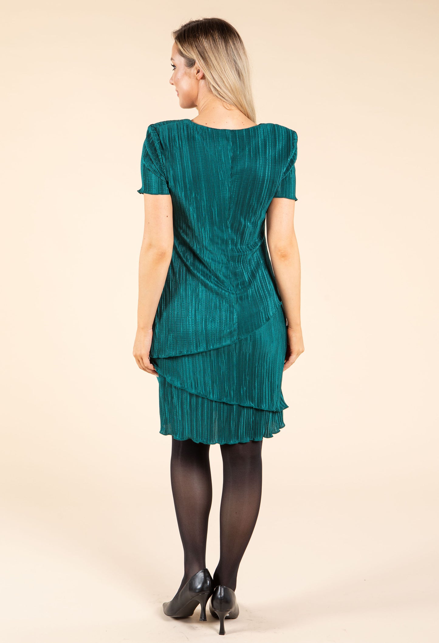 Tiered Plisse Dress