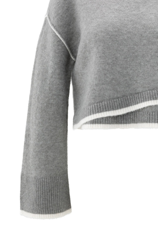 Contrast Trim Knit Sweater