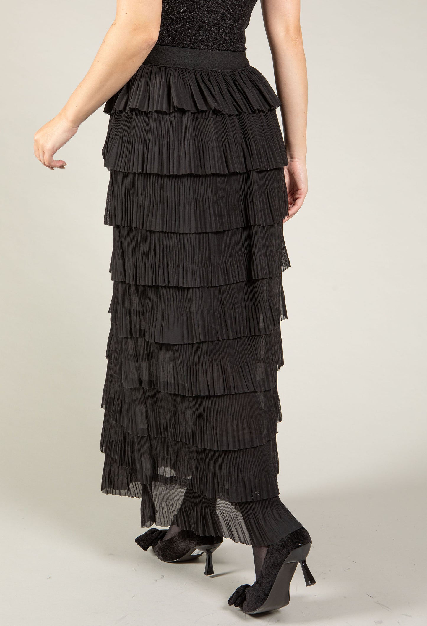 Layered Look Midi Skirt