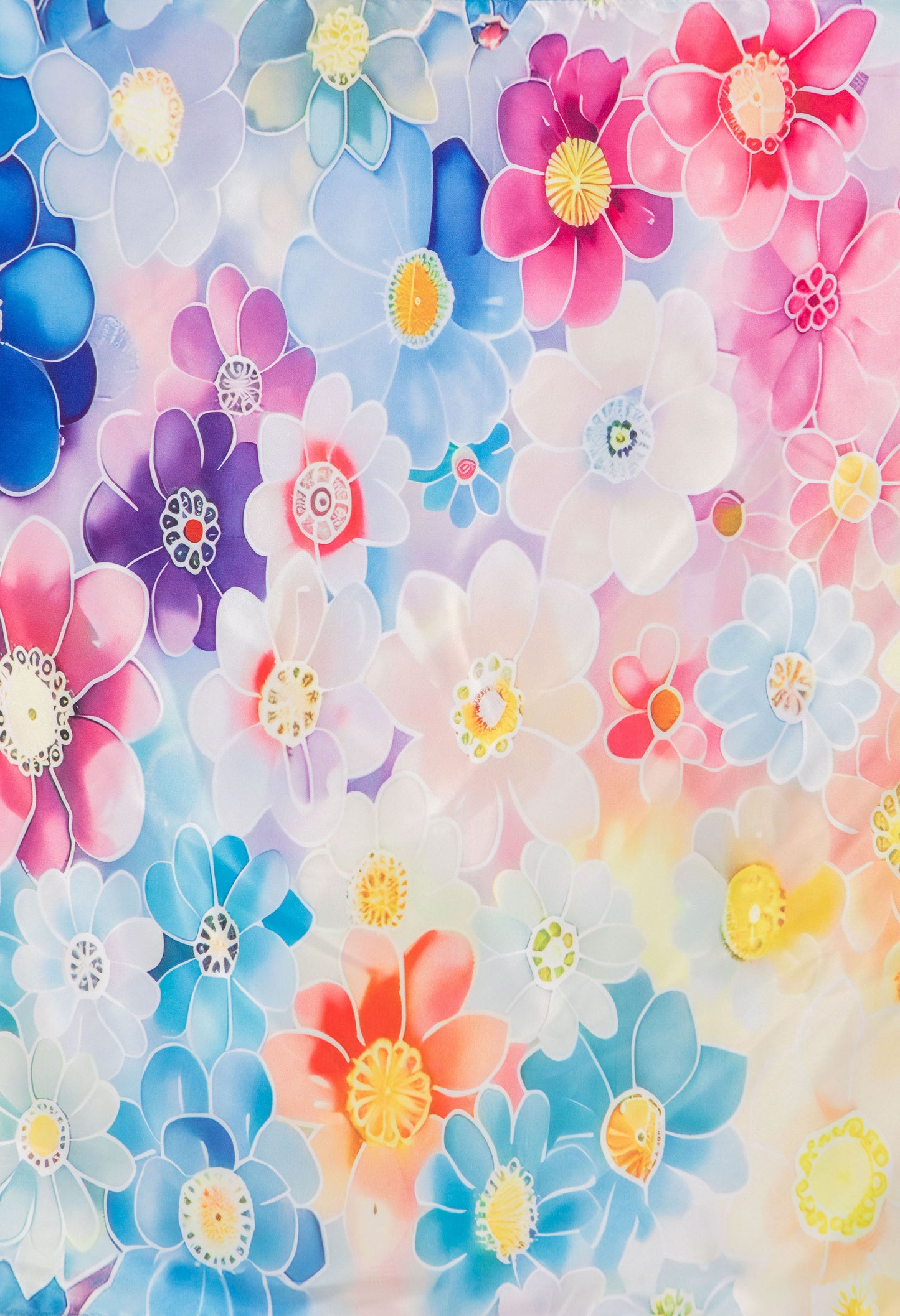 Daisy Print Satin Touch Scarf