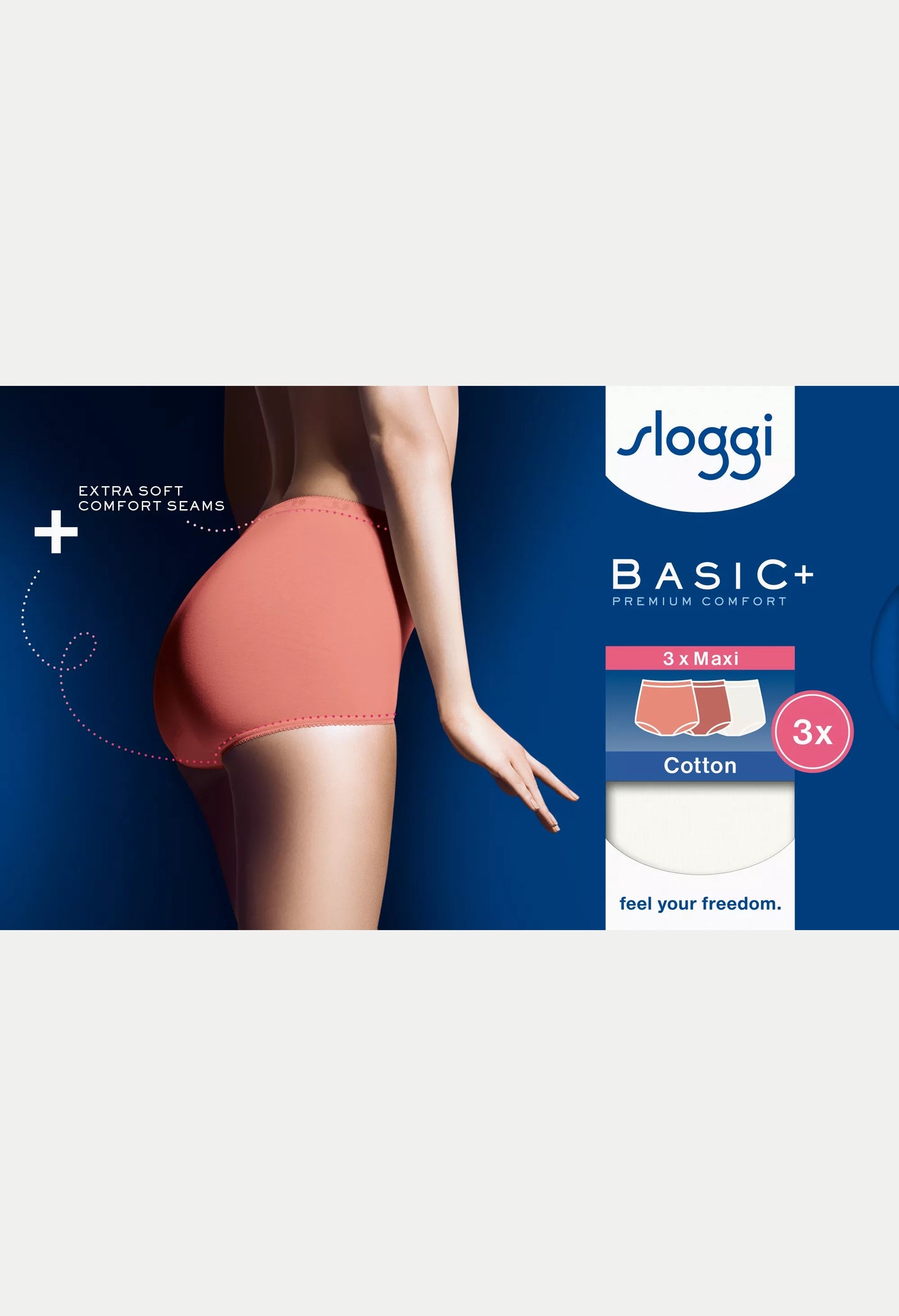 Sloggi Basic Maxi 3 Pack Cotton Briefs