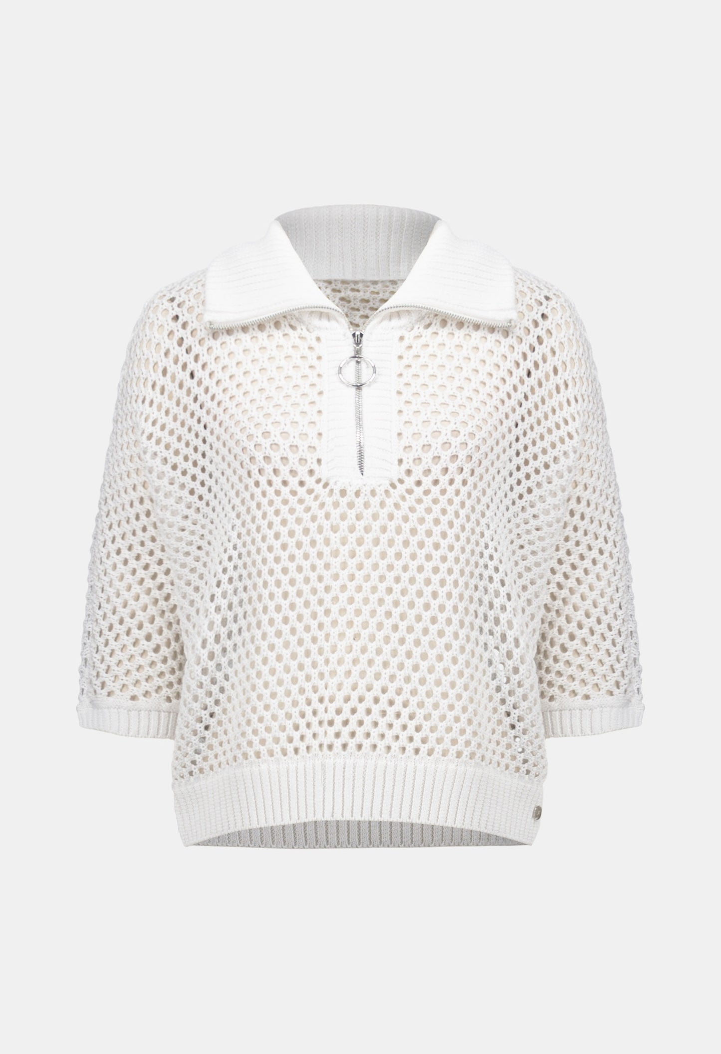 Zipper Closure Relaxed Fit Pullover
