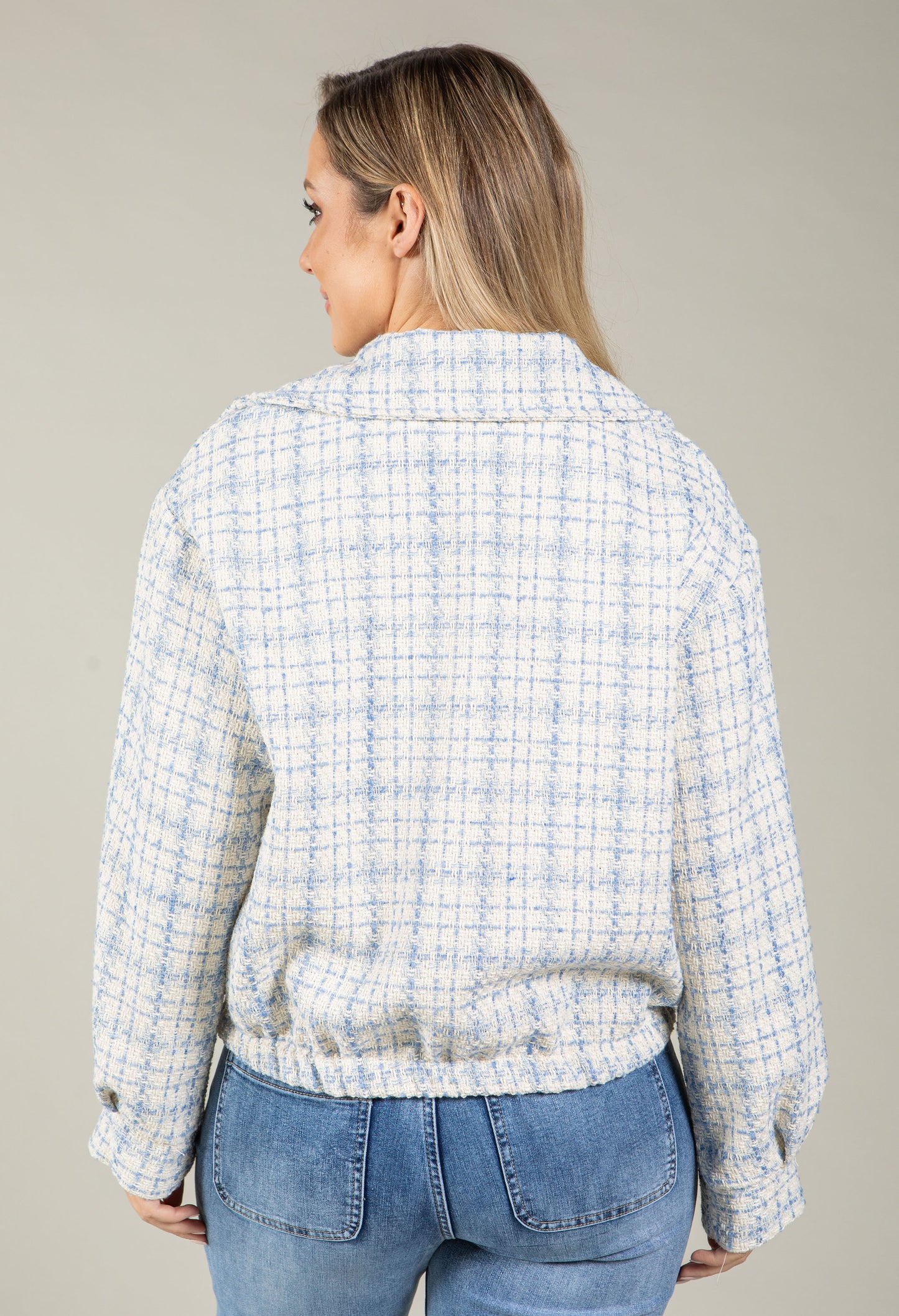 Tweed Zip-Up Jacket