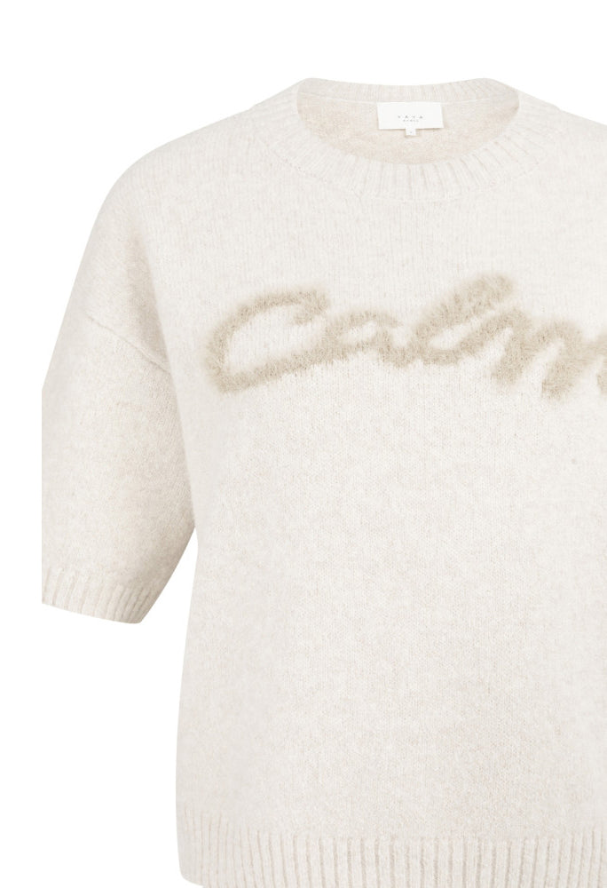 Fluffy Short Sleeve Knit Jumper