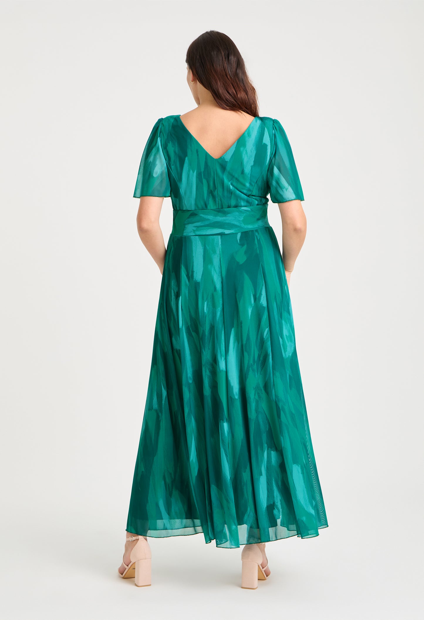 Isabelle Curve+ Angel Sleeve Maxi Dress