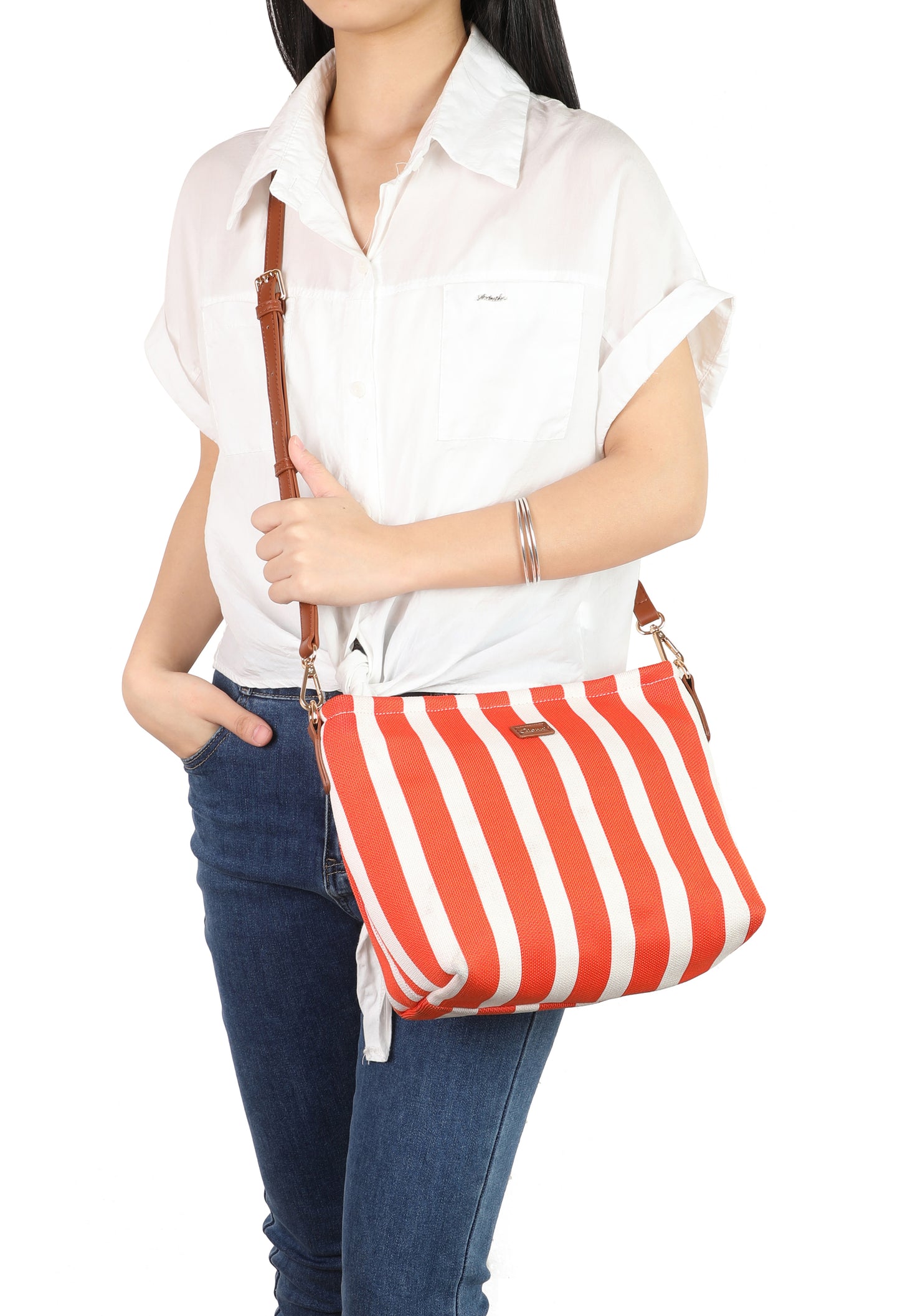 Striped Shopper Bag
