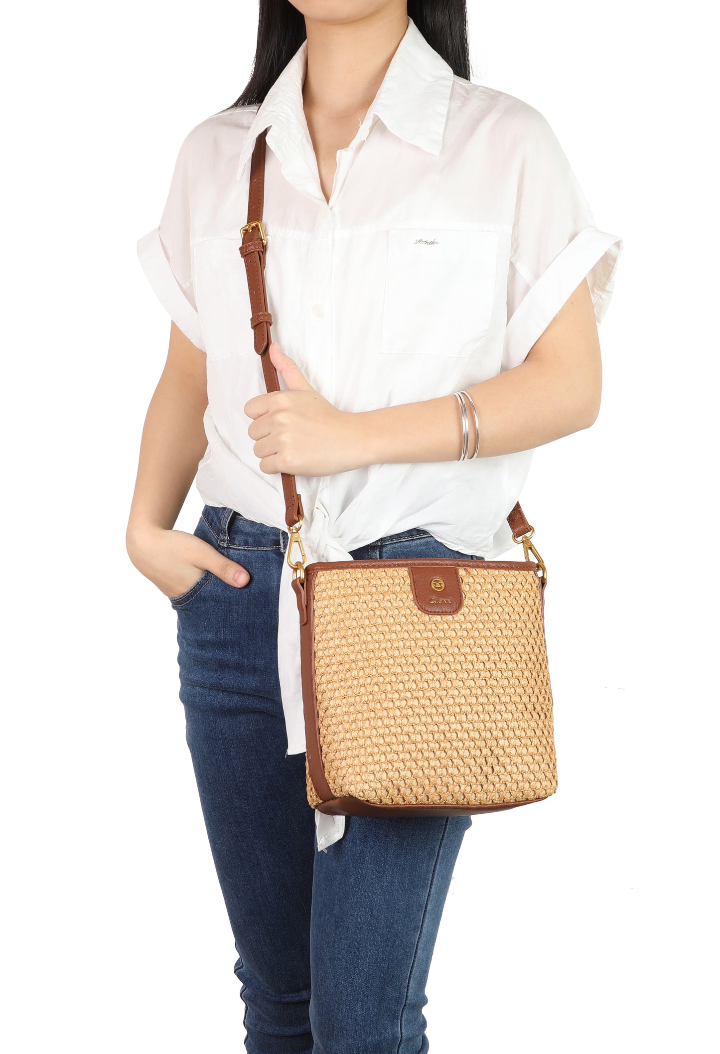 Straw Crossbody Bag