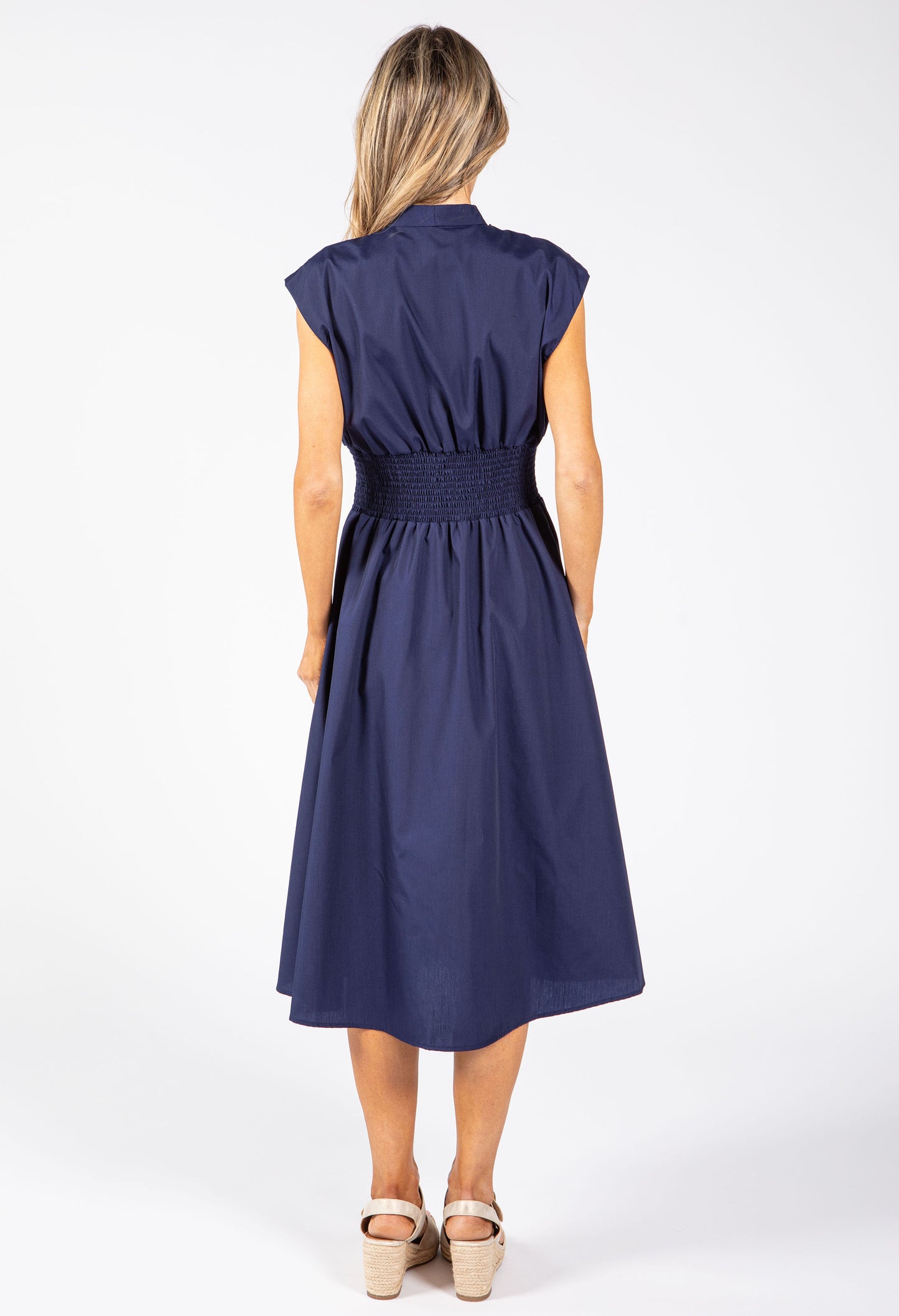 Zip-Up Midi Dress