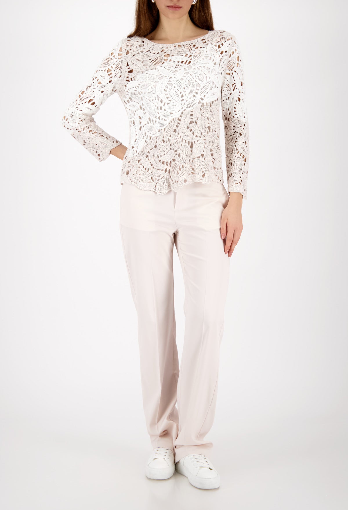 Cornelli Pattern Knit Top