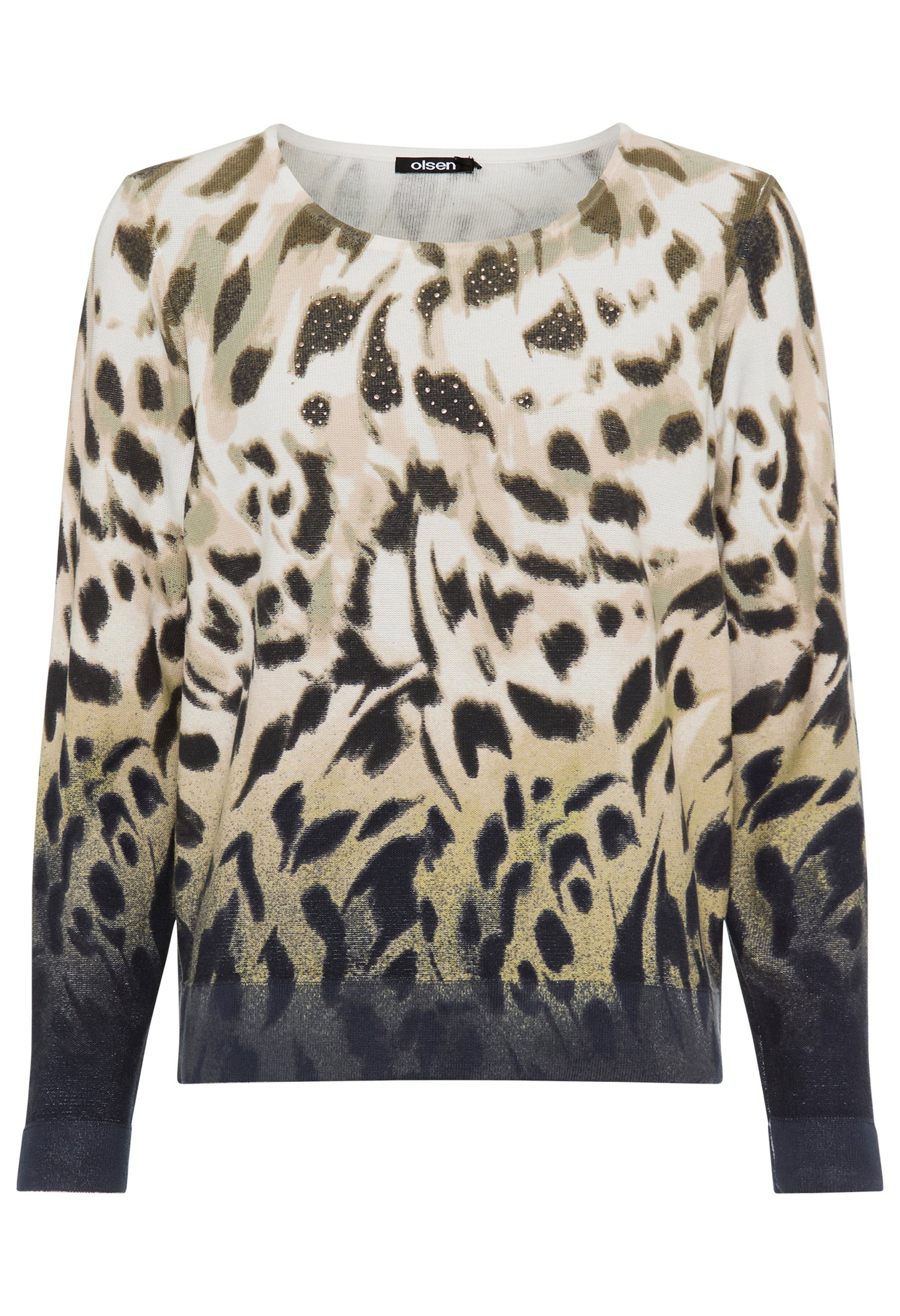 Abstract Print Knit Jumper