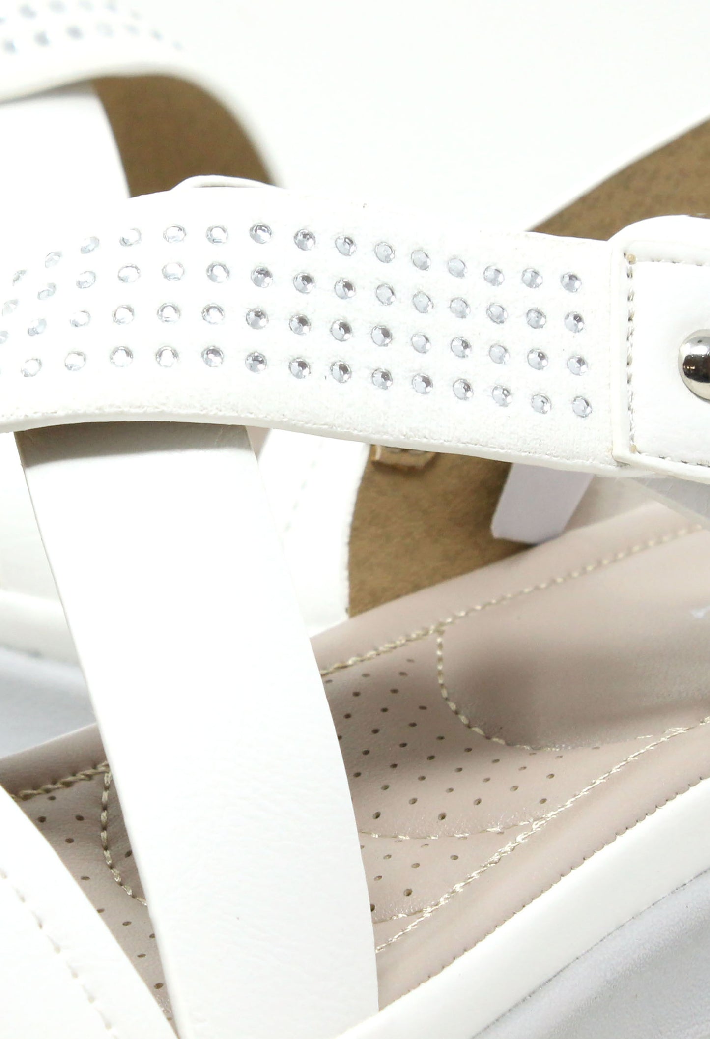 Diamante Cross Strap Sandal