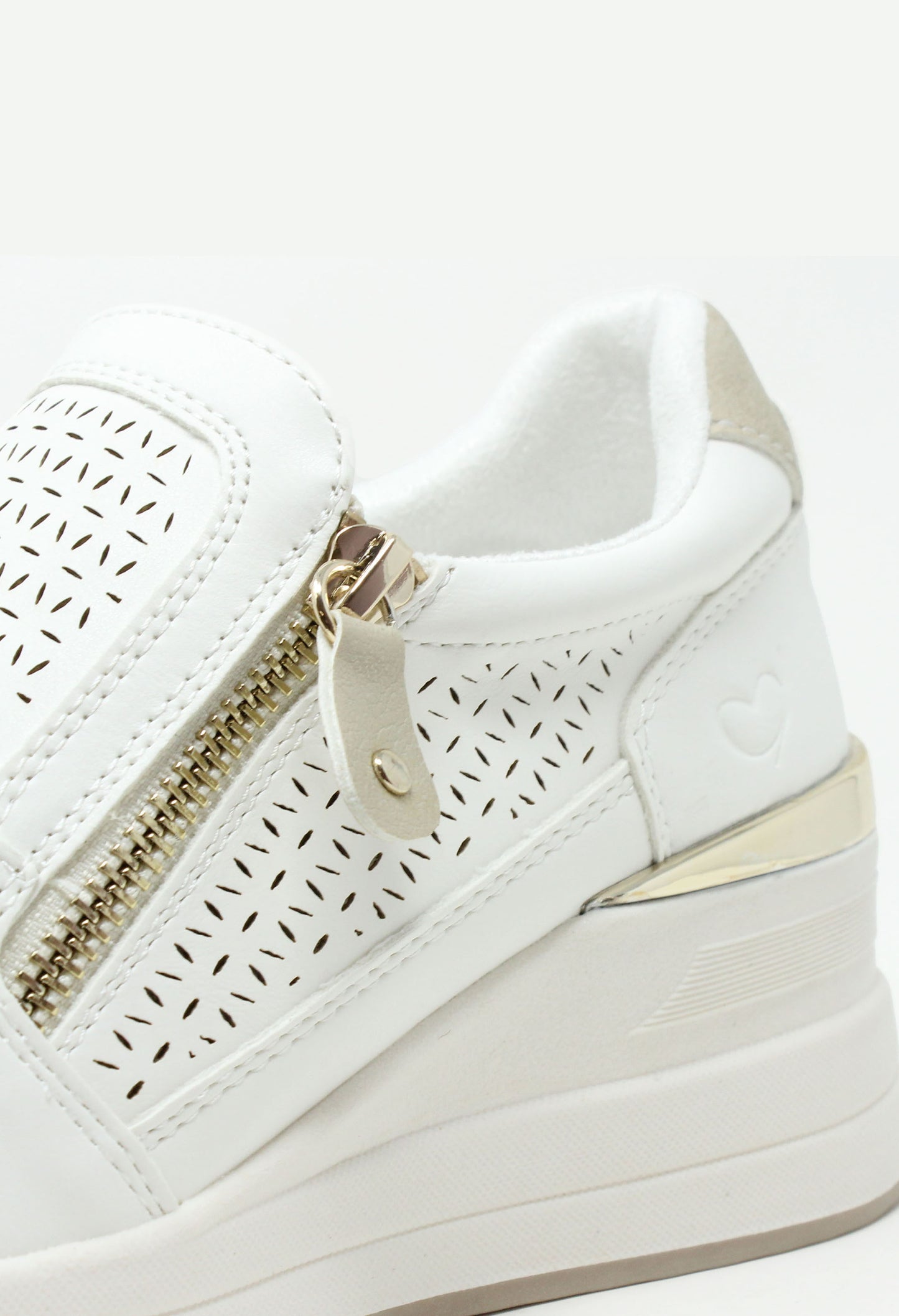 Bianca Side Zip Wedge Trainer