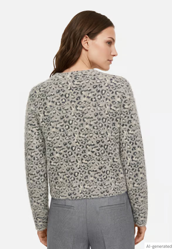 Leopard Print Knit Jacket