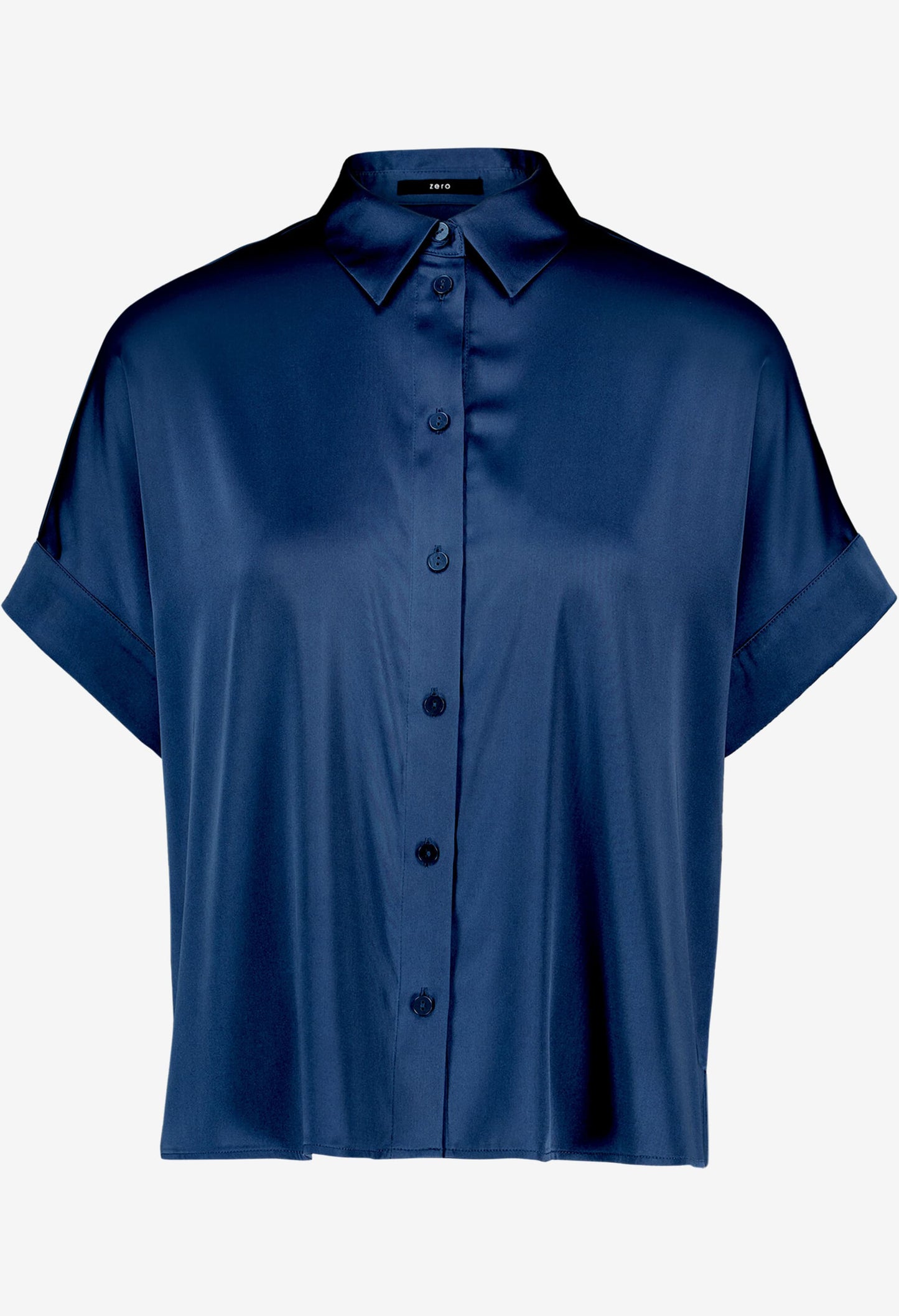 Short Sleeve Satin Blouse
