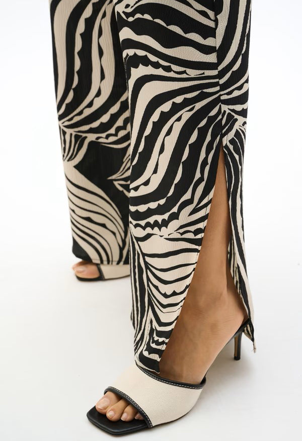 Wide-leg Abstract Trousers