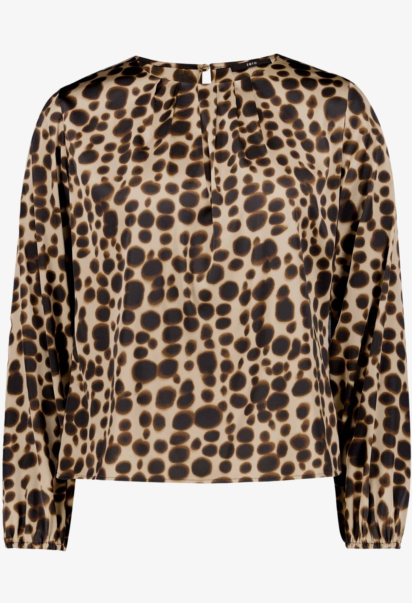 Abstract Print Satin Blouse