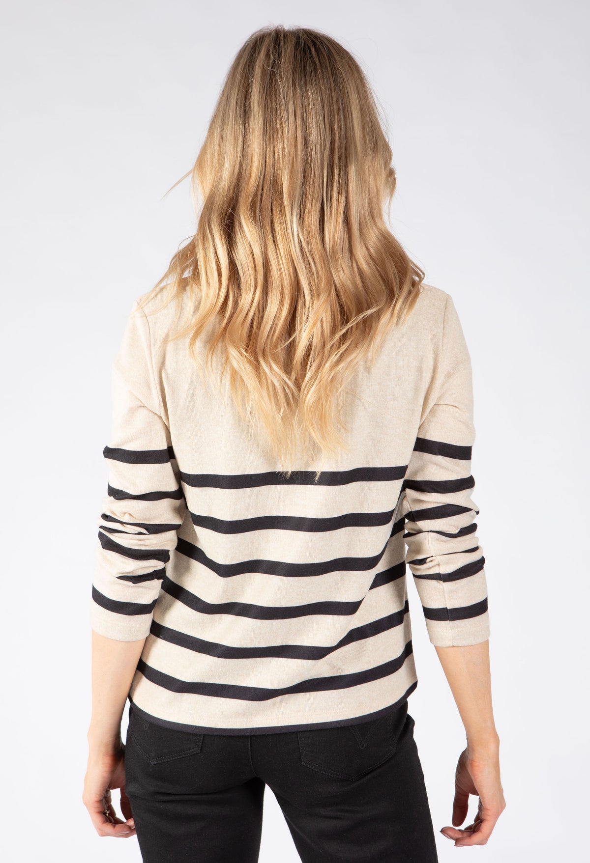 Stripe Collared Polo Top