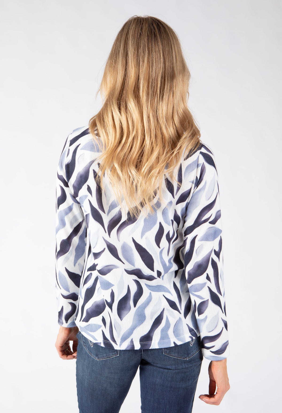 Funnel Neck Swirl Top