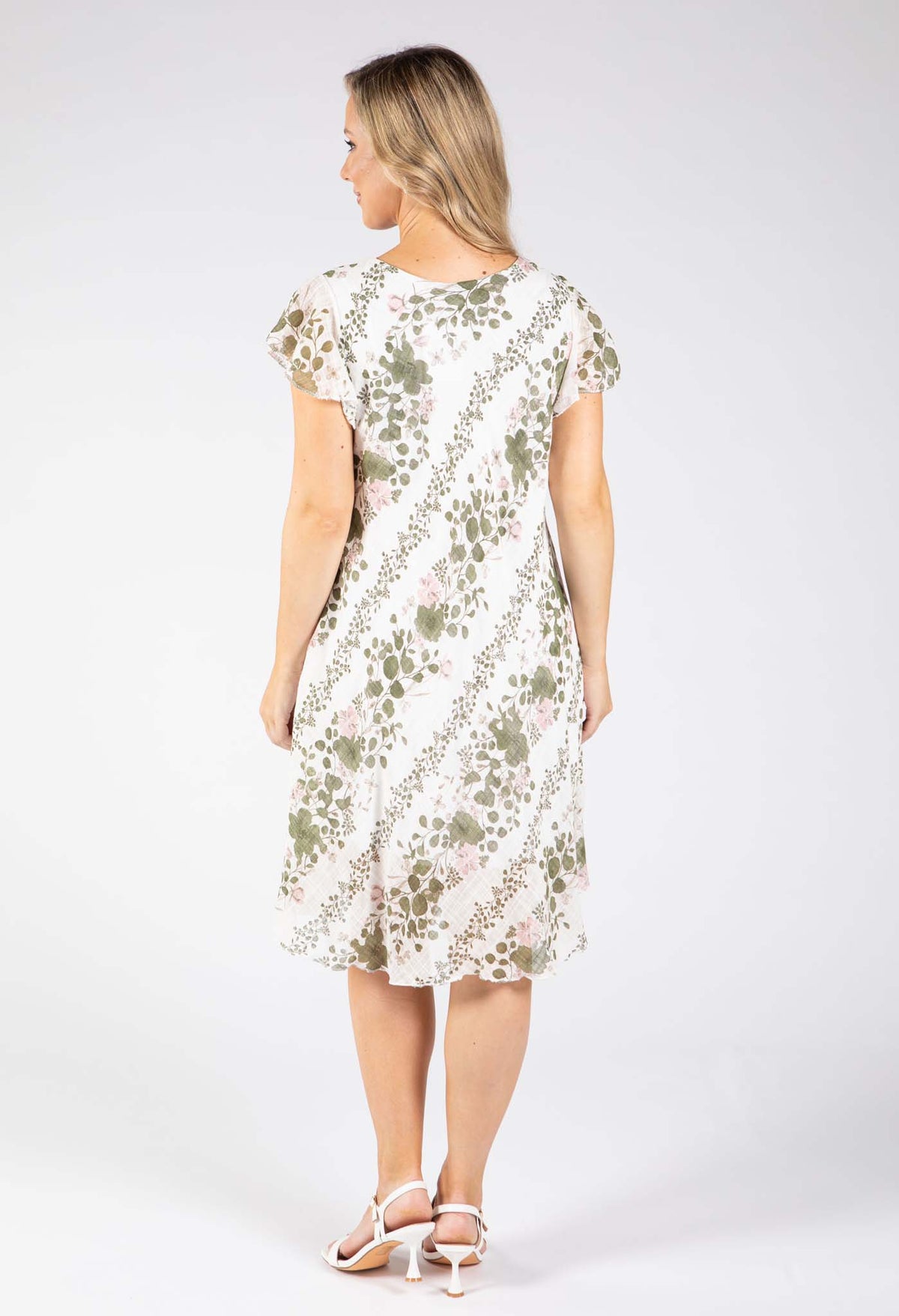Floral Linen Look Dress