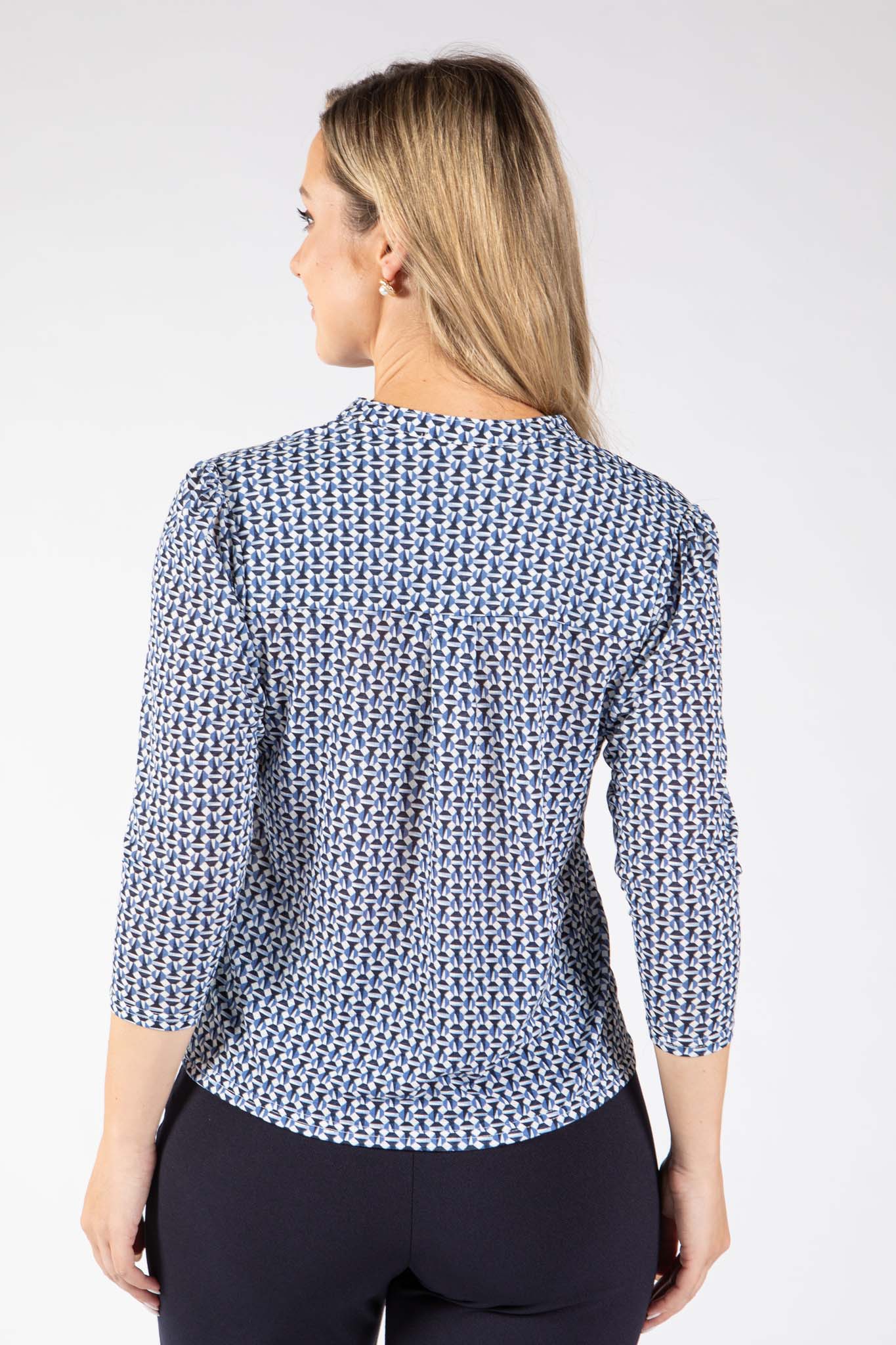 Tara Geometric Print Top