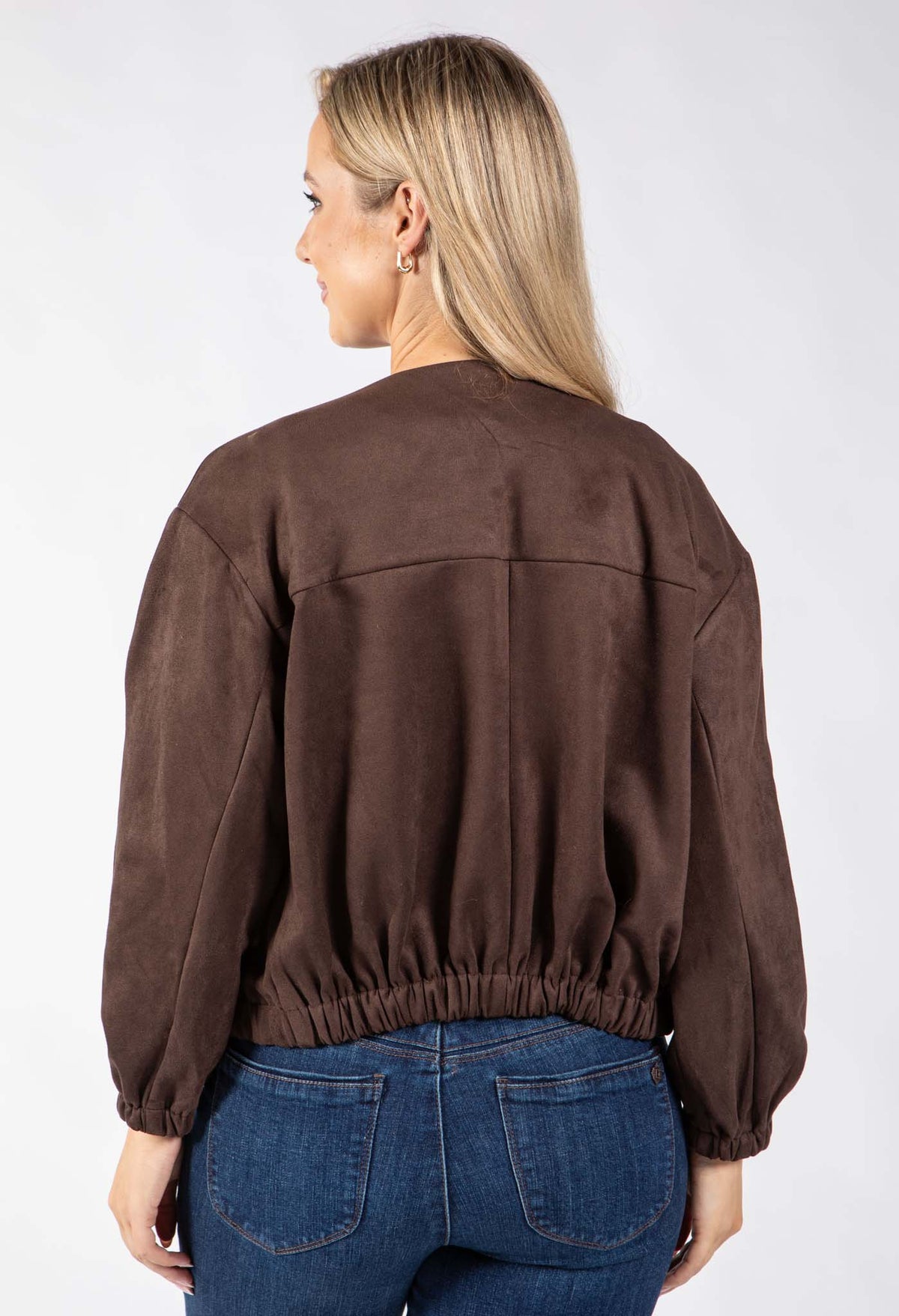 Harley Faux Suede Bomber Jacket
