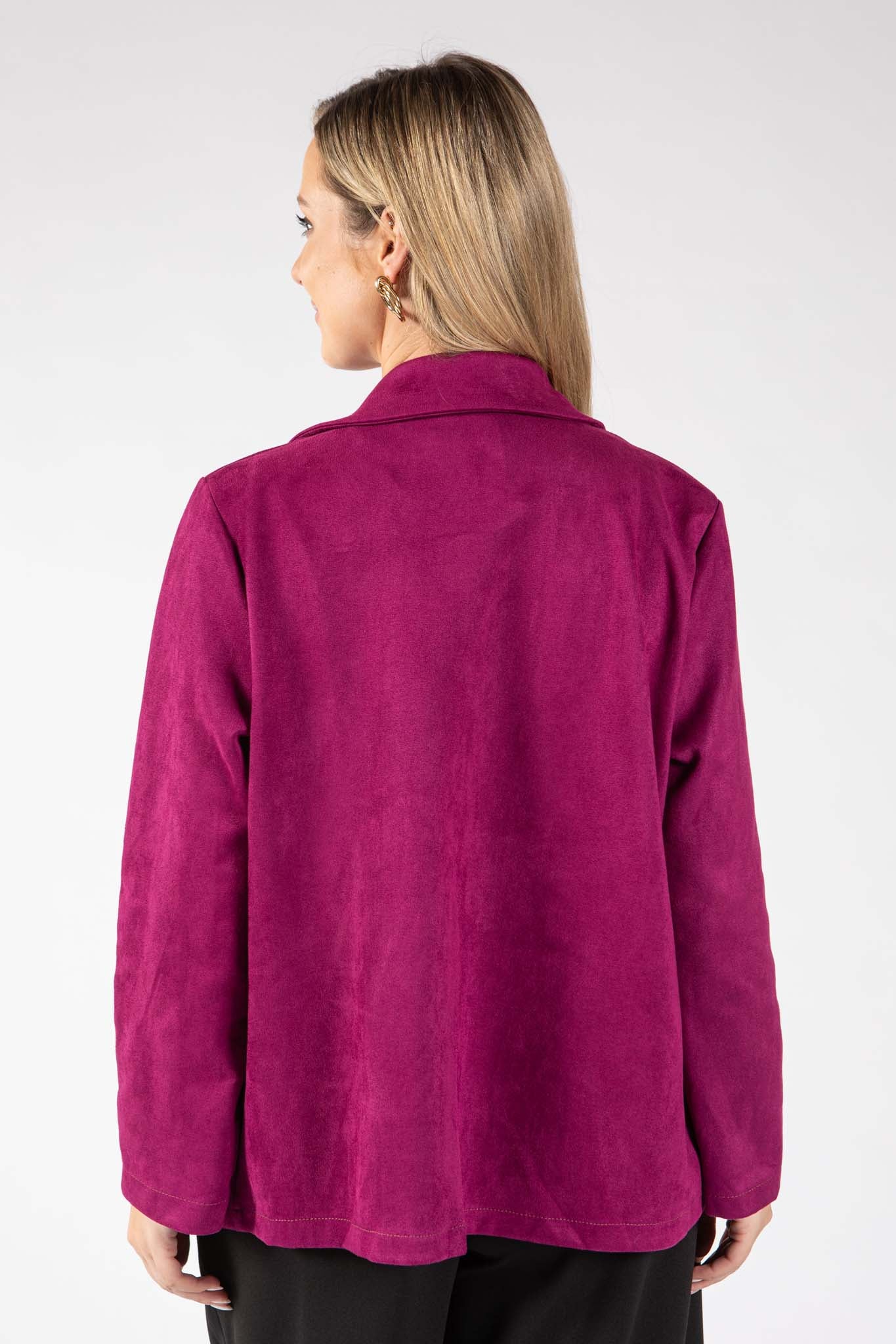Faux Suede Blazer