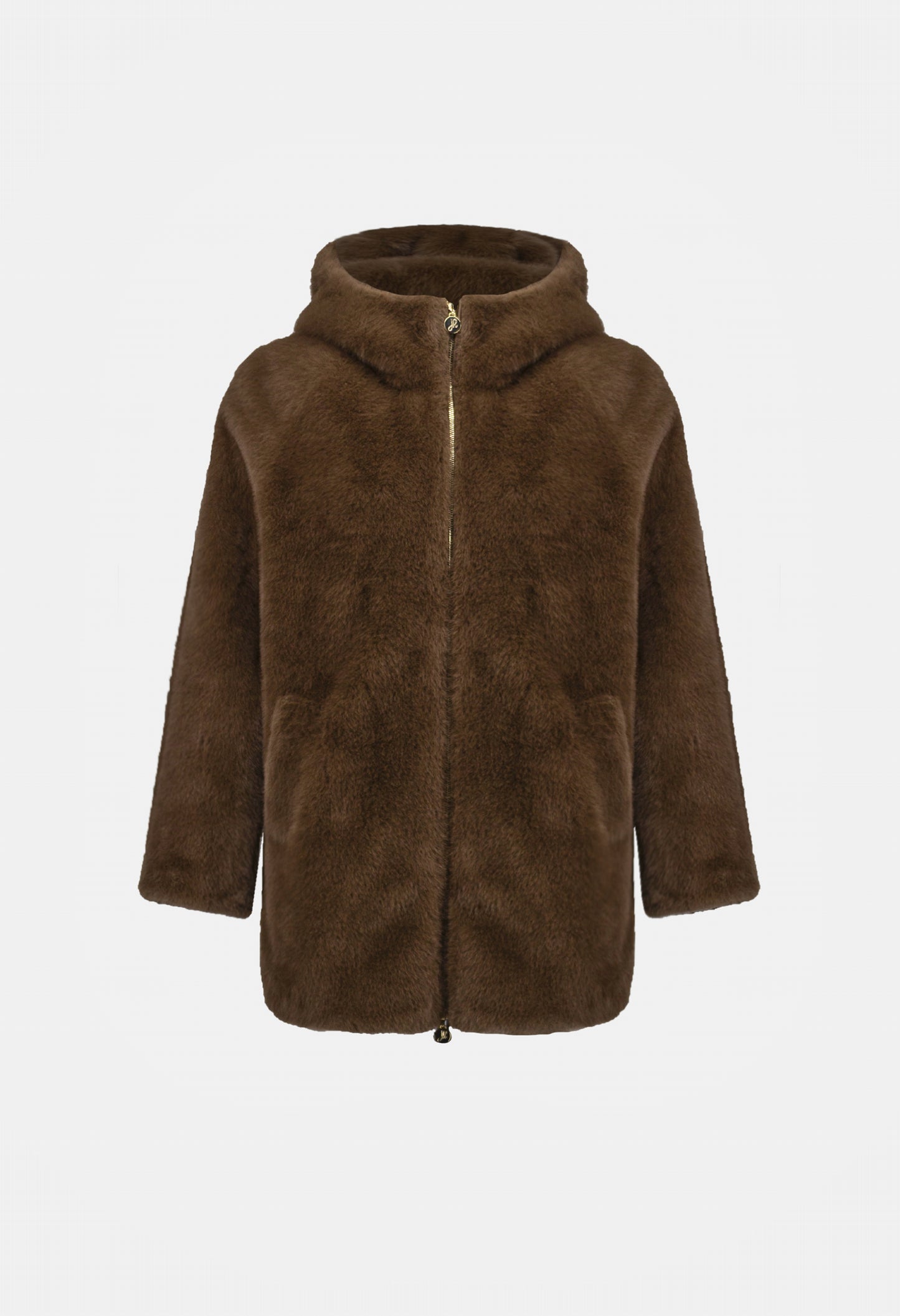 Hooded Faux Fur Coat