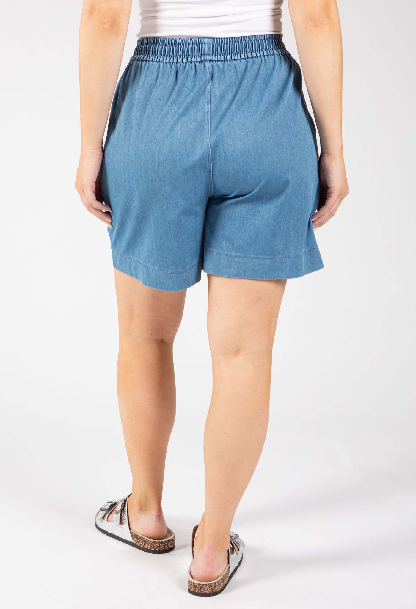 Pull On Denim Shorts