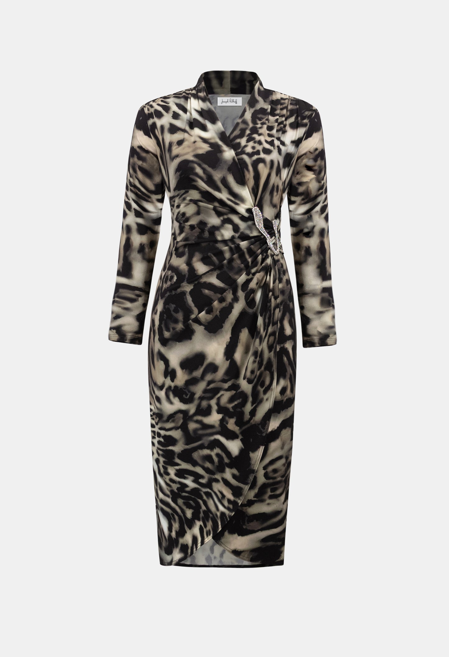 Animal Print Wrap Dress