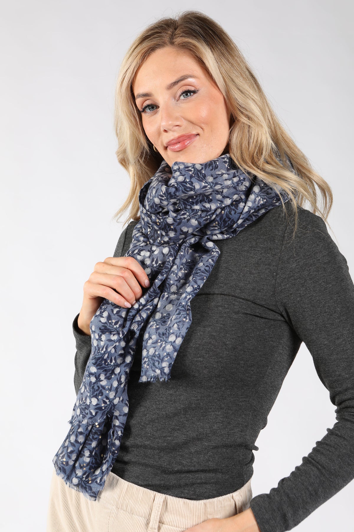 Dizzy Floral Print Scarf