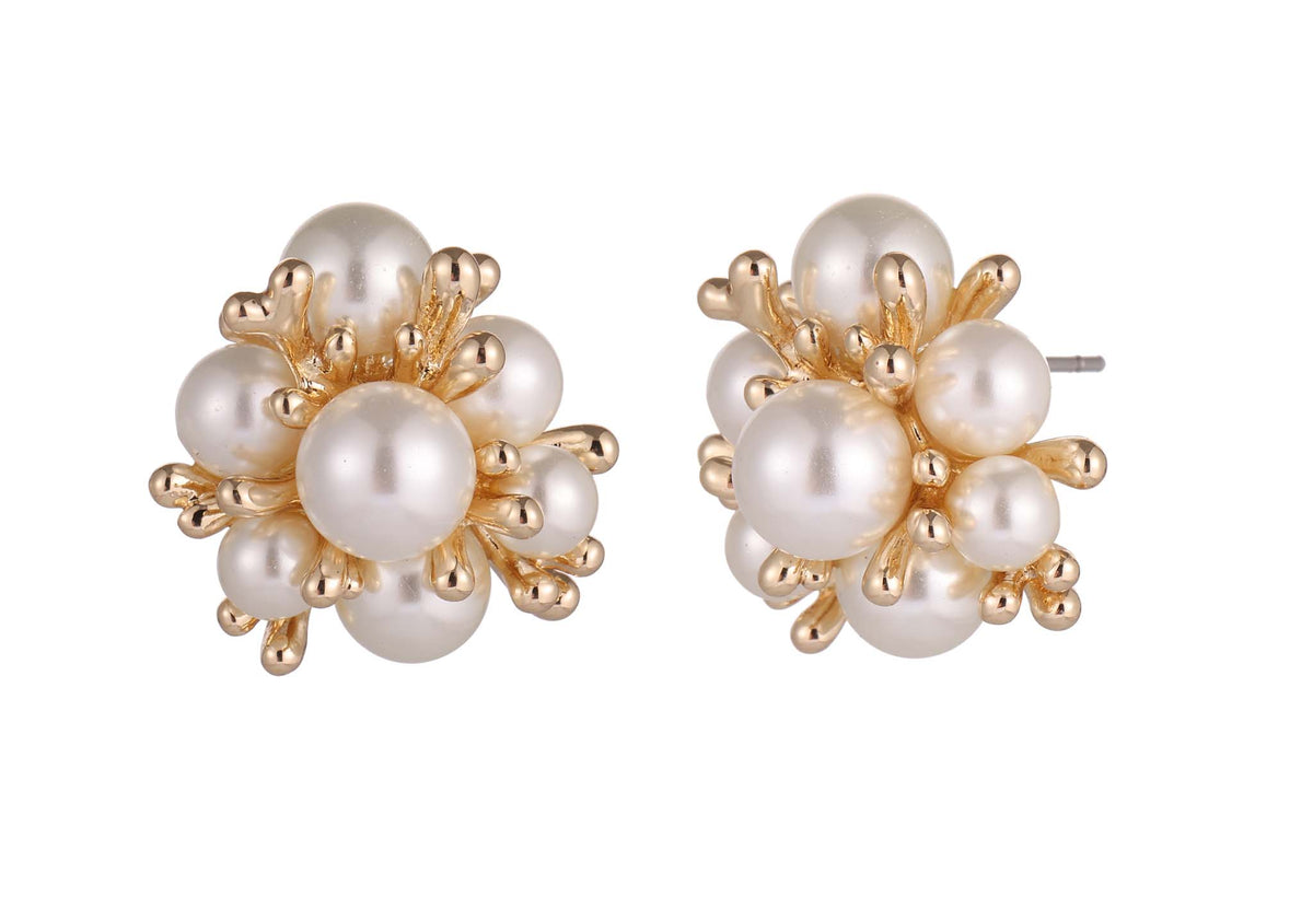 Cluster Pearl Studs
