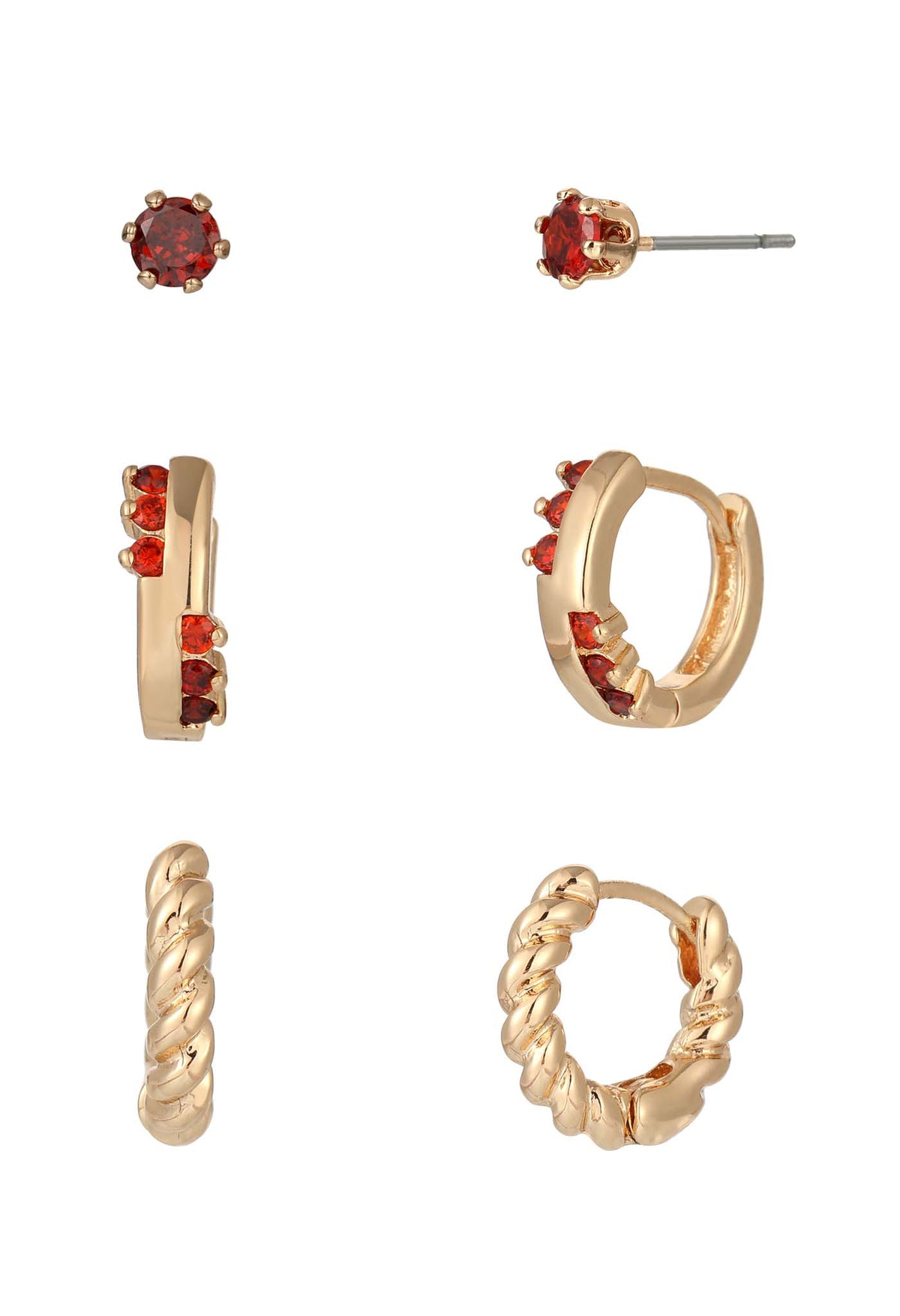 Red Cubic Zirconia Earrings