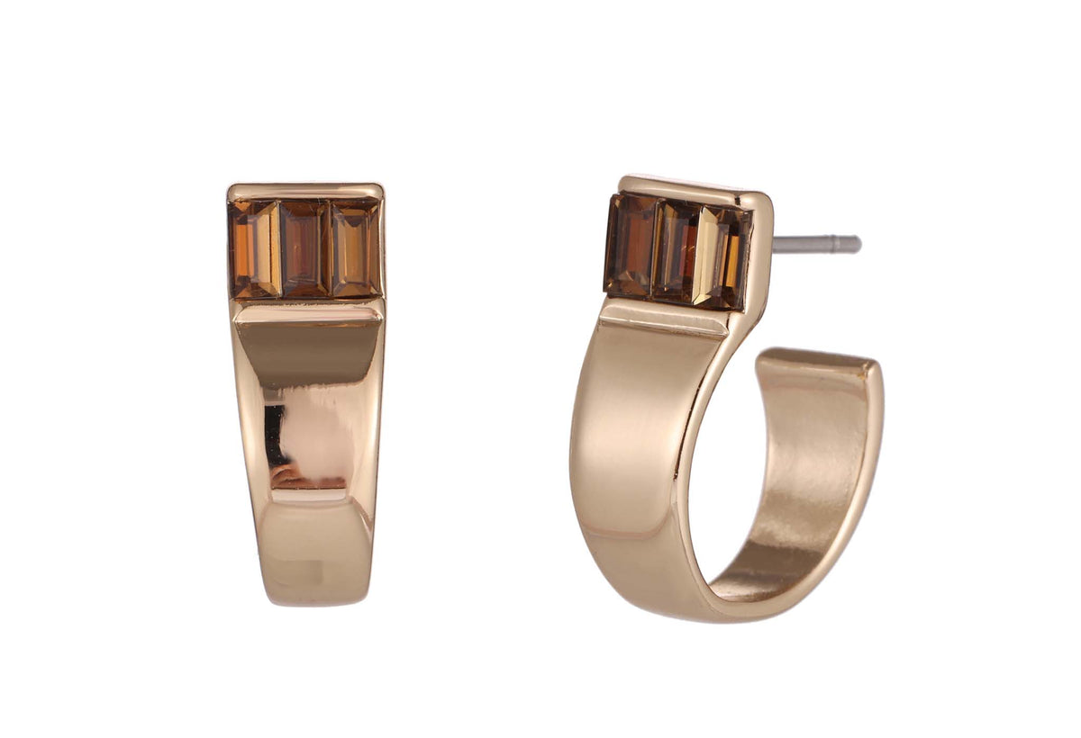 Cubic Zirconia Hoop Earrings