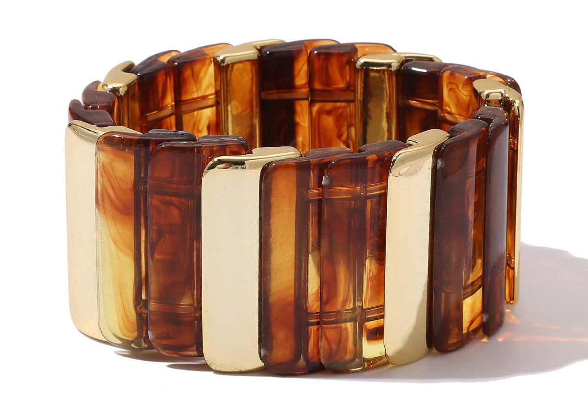 Gold & Tortoise Shell Bracelet