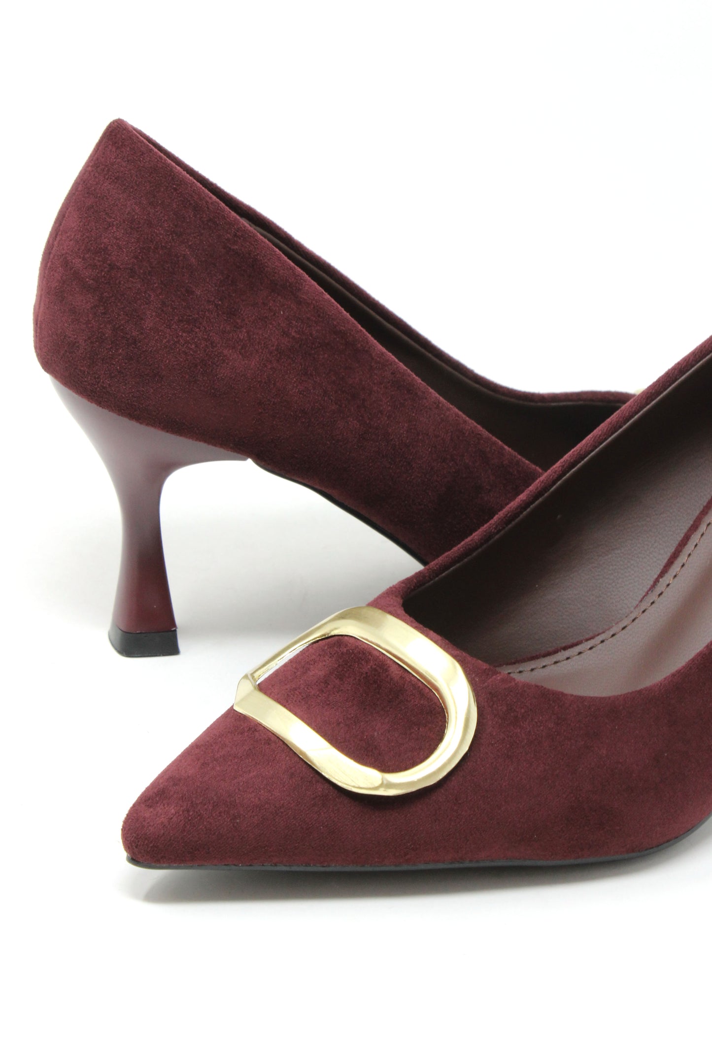 Suede Look Court Heel