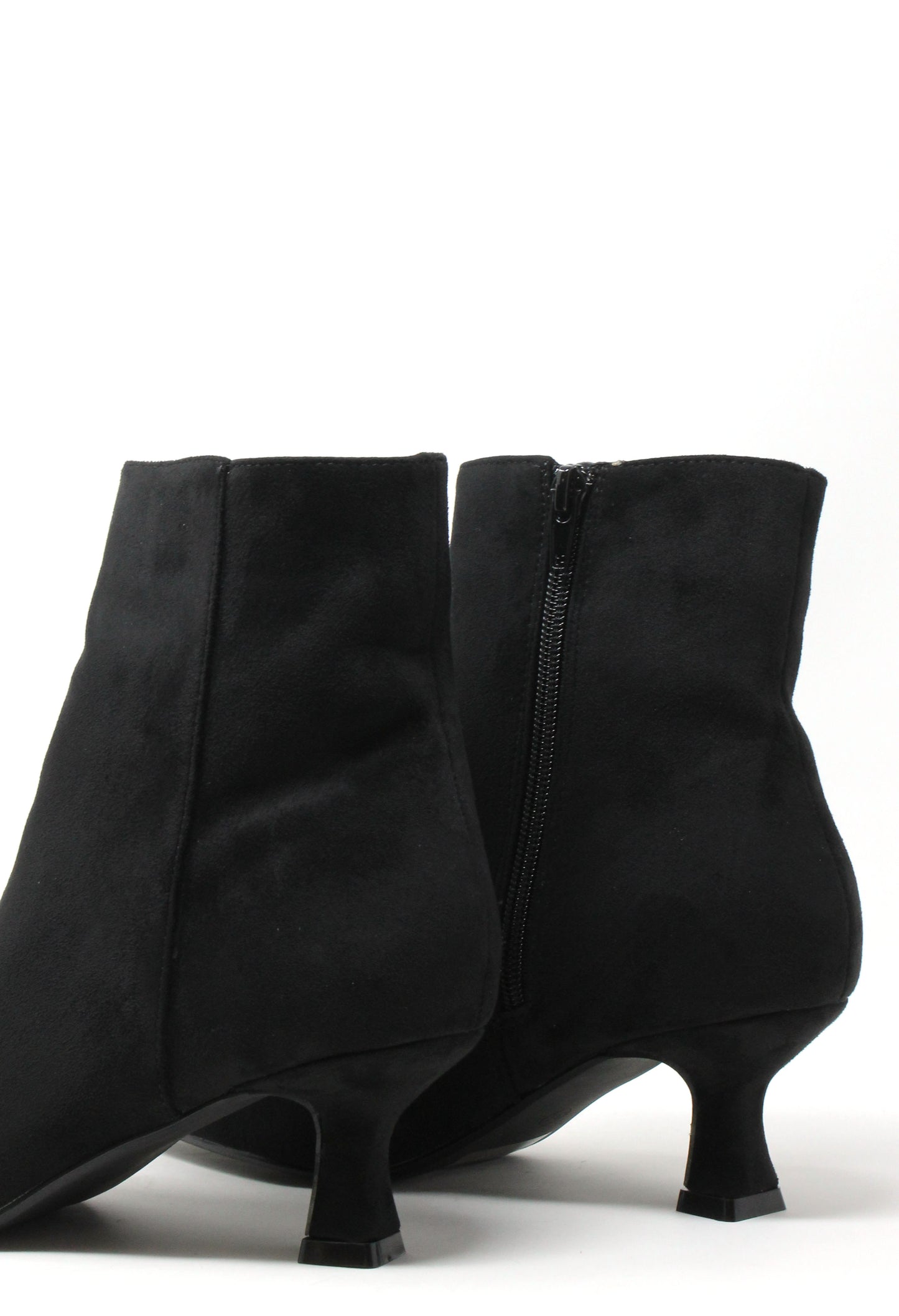 Suede Feel Kitten Heel Boot