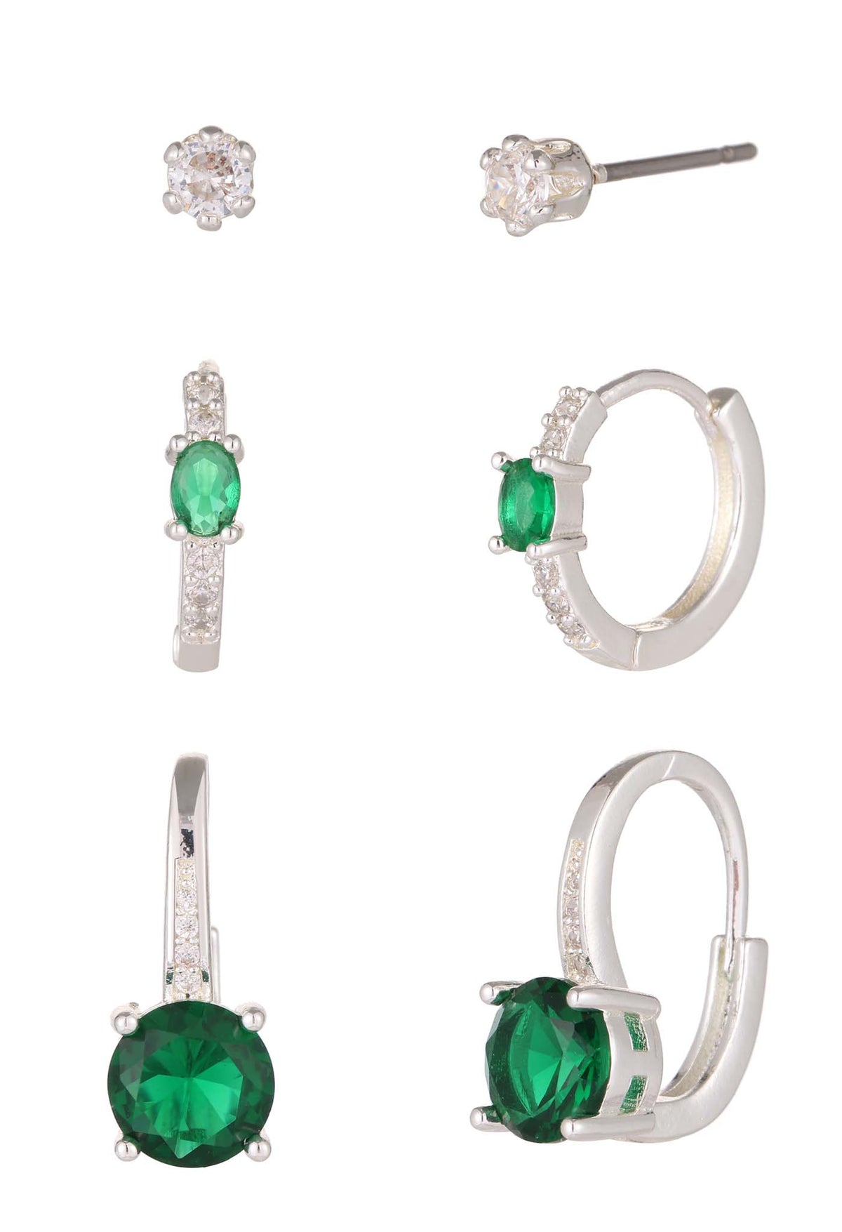 Emerald Cubic Zirconia Earrings
