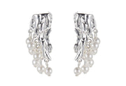 Pearl Detail Abstract Earrings