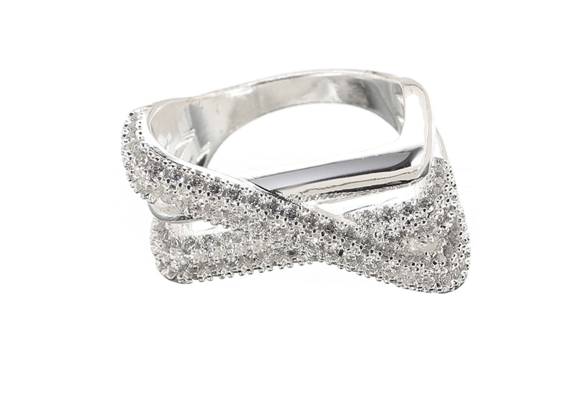 Hyperbola Cubic Zirconia Ring