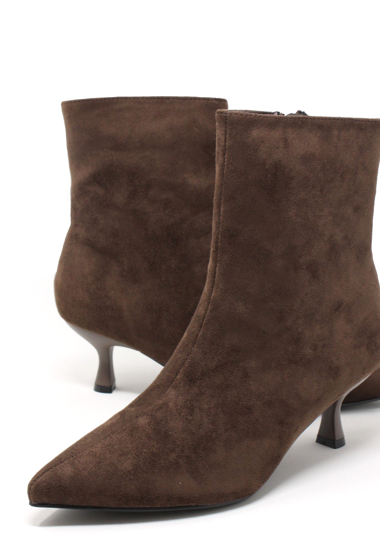 Faux Suede Kitten Boot
