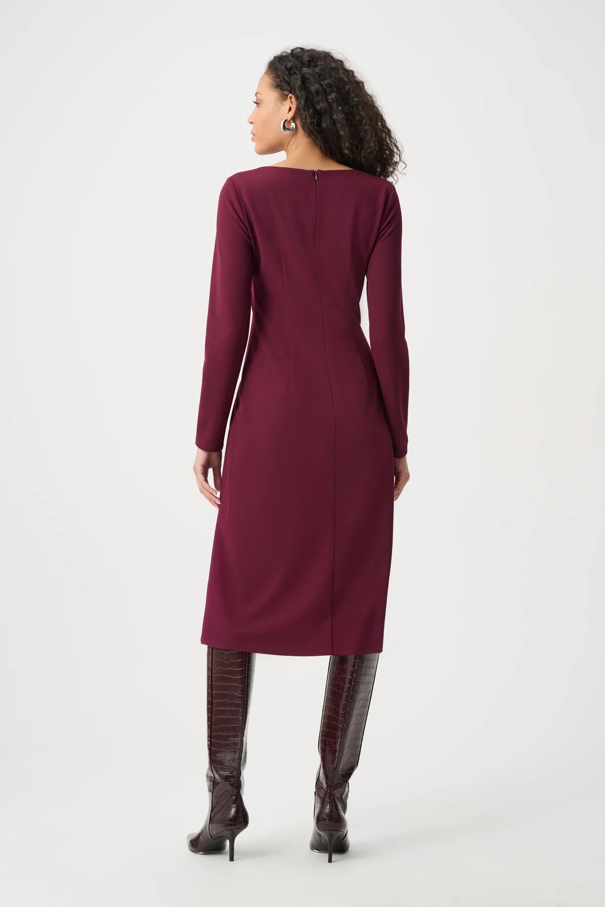 Midi Wrap Dress With Buttons