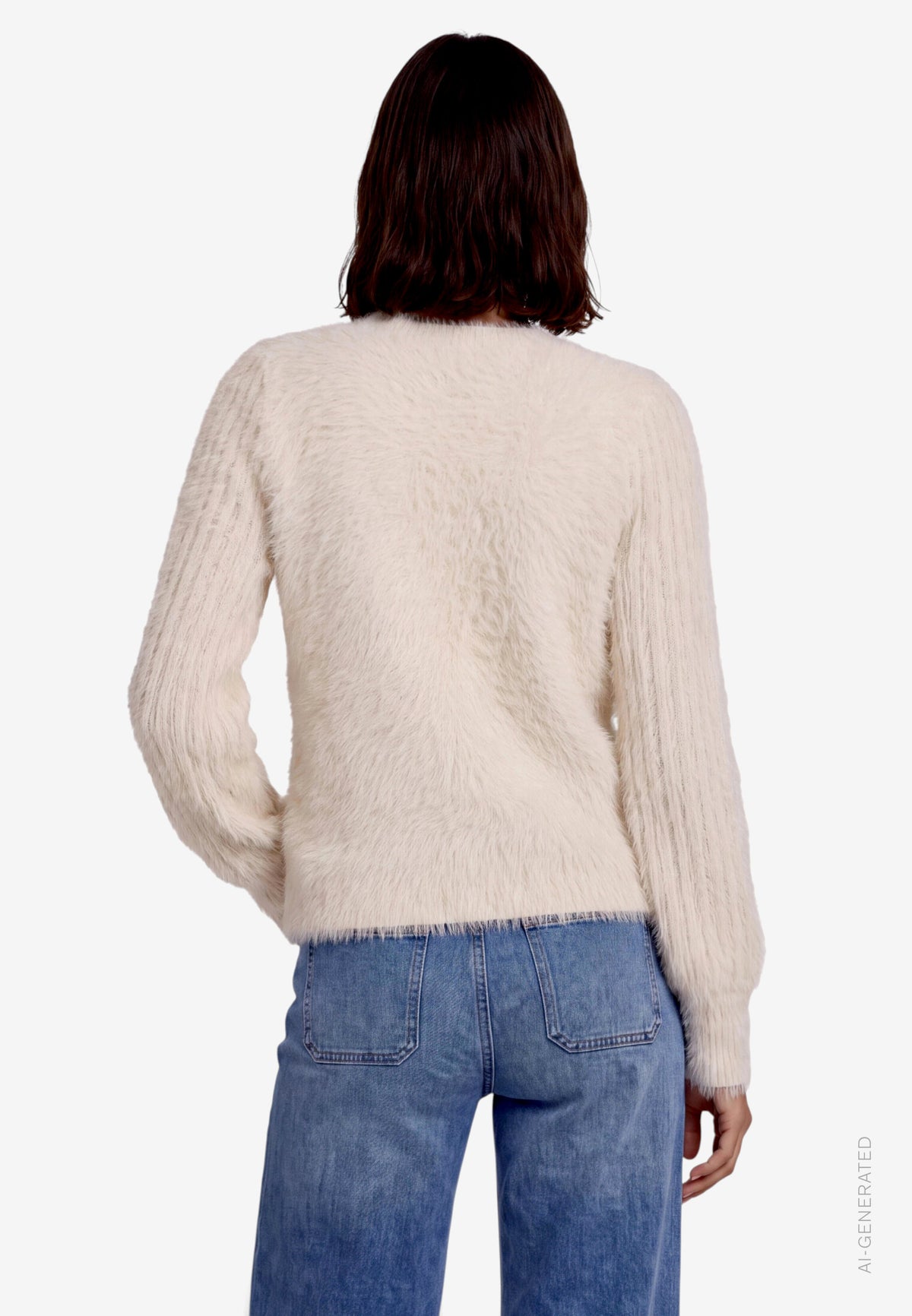 Knitted Jumper With Textured Stripes