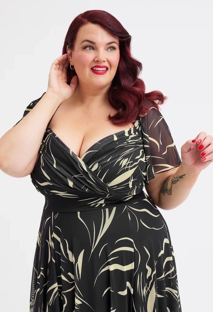 Kemi Bolero Wrap Maxi Curve+ Dress, view 4 – Pamela Scott