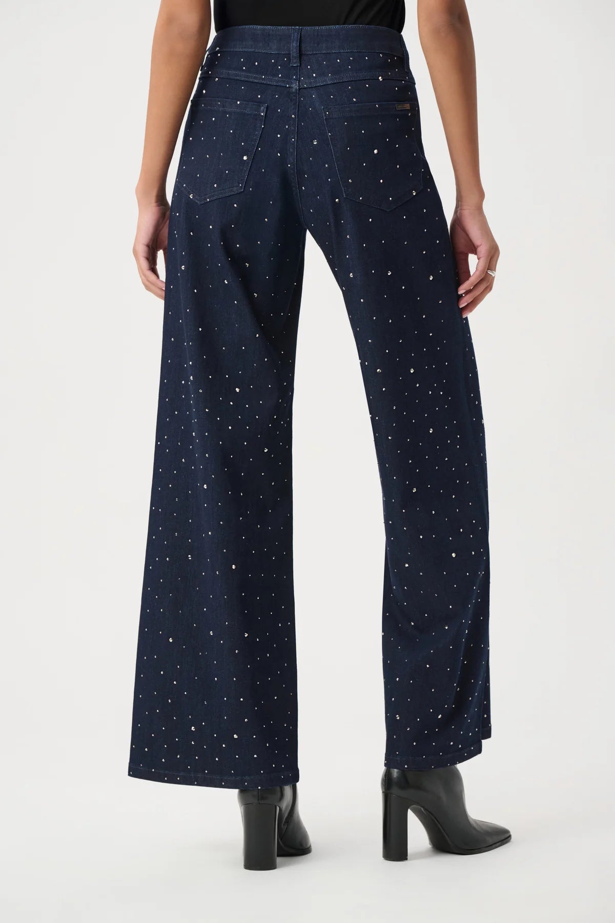 Rhinestone Wide-Leg Jeans