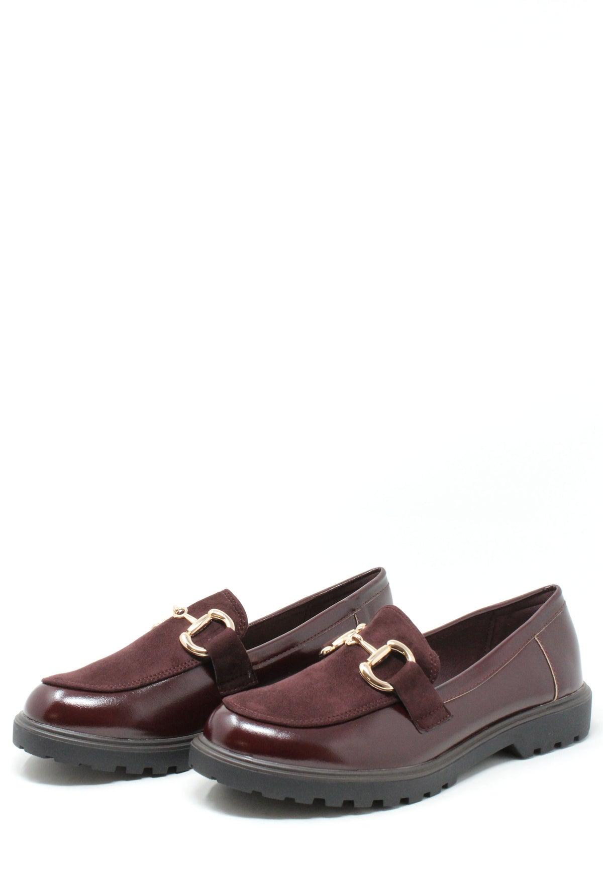 Faux Leather and Suede Loafer