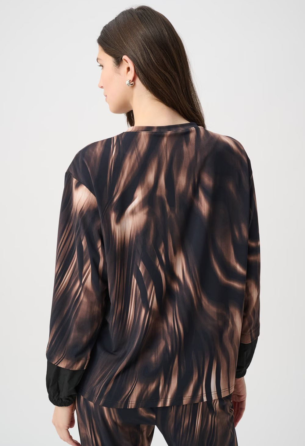 Animal Print Puff Sleeve Top