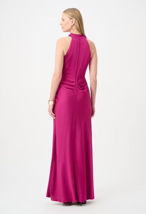 Satin Halter Neck Trumpet Gown
