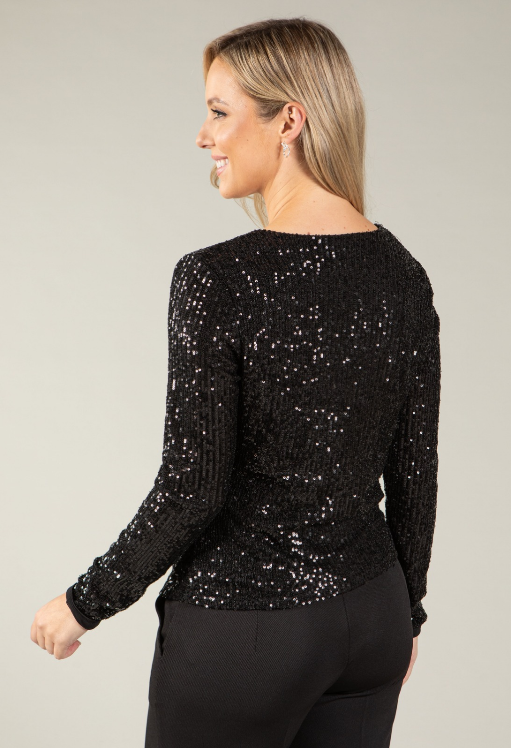 Sequin Wrap Top