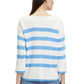 Striped Knit Jumper With Round Neck