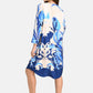 Tropical Print Dress in Bold Blue